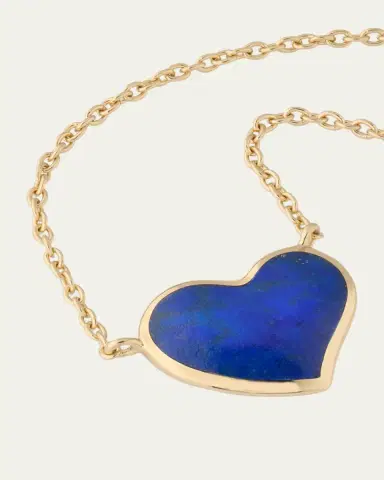 Jan Leslie Single Heart Gemstone Pendant Necklace, 18"L | Thumbnail 3 Jan Leslie Single Heart Gemstone Pendant Necklace, 18"L | Thumbnail 3