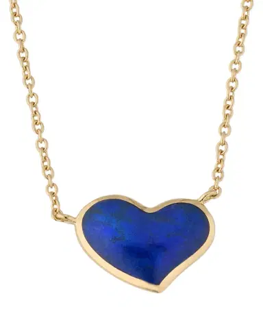 Jan Leslie Single Heart Gemstone Pendant Necklace, 18"L | Thumbnail 1 Jan Leslie Single Heart Gemstone Pendant Necklace, 18"L | Thumbnail 1