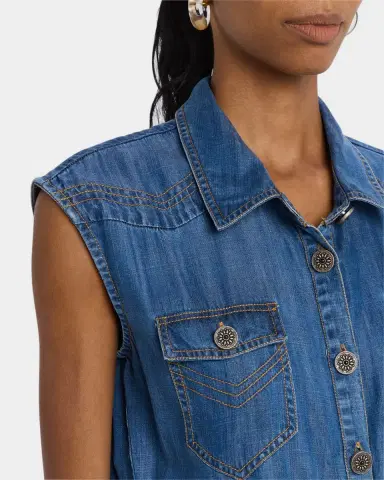 Ramy Brook Paxton Chambray Mini Dress | Thumbnail 4