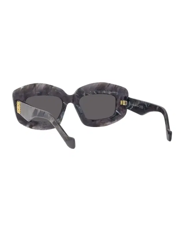 Men's Anagram Acetate and Nylon Rectangle Sunglasses