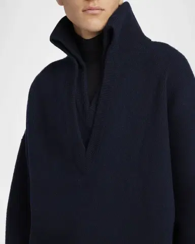 Bottega Veneta Men's Compact Wool Double V-Neck Sweater | Thumbnail 5 Bottega Veneta Men's Compact Wool Double V-Neck Sweater | Thumbnail 5