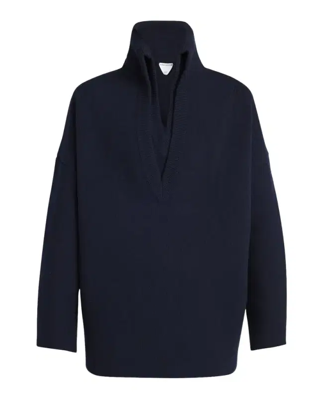 Bottega Veneta Men 's Compact Wool Double V-Neck Sweater