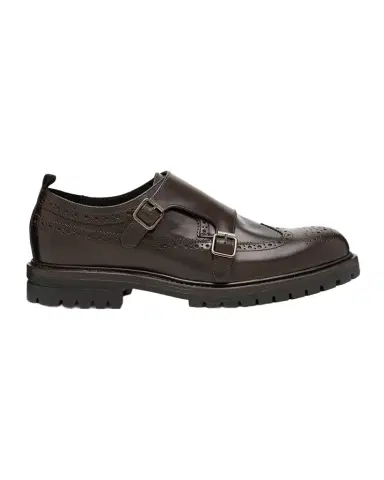 Paul Stuart Men's Marcelo Cordovan Wingtip Brogue Monk Strap Loafers | Thumbnail 1