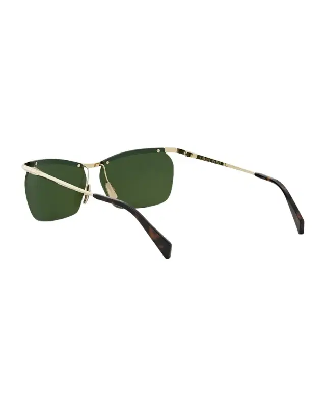 Celine Men 's Metal Shield Sunglasses