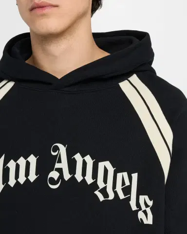 Palm Angels Men's Curved Logo Track Hoodie | Thumbnail 4