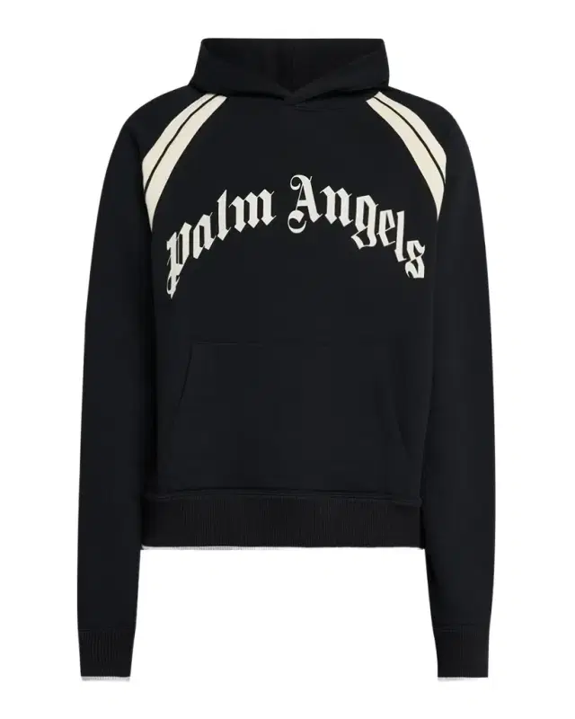 Men 's Curved Logo Track Hoodie