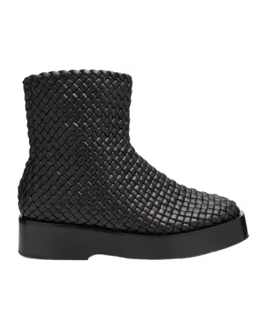 Bottega Veneta Men 's Torino Intreccio Leather Zip Ankle Boots | Thumbnail 1