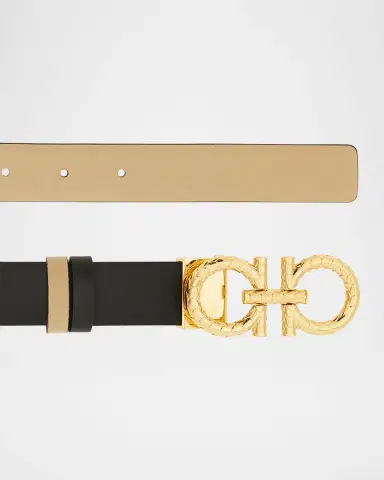 Ferragamo Reversible Gancini Leather Belt | Thumbnail 3