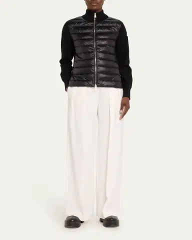 Moncler Lightweight Wool Puffer Cardigan | Thumbnail 2
