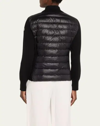Moncler Lightweight Wool Puffer Cardigan | Thumbnail 3
