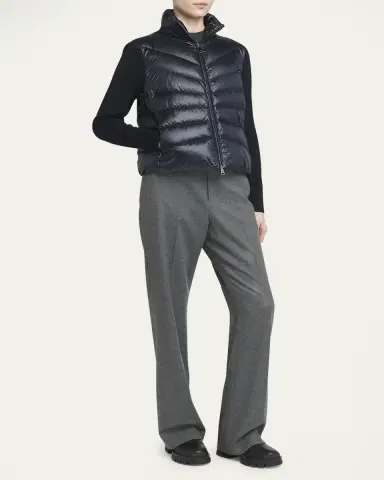 Moncler Lightweight Wool Puffer Cardigan | Thumbnail 6