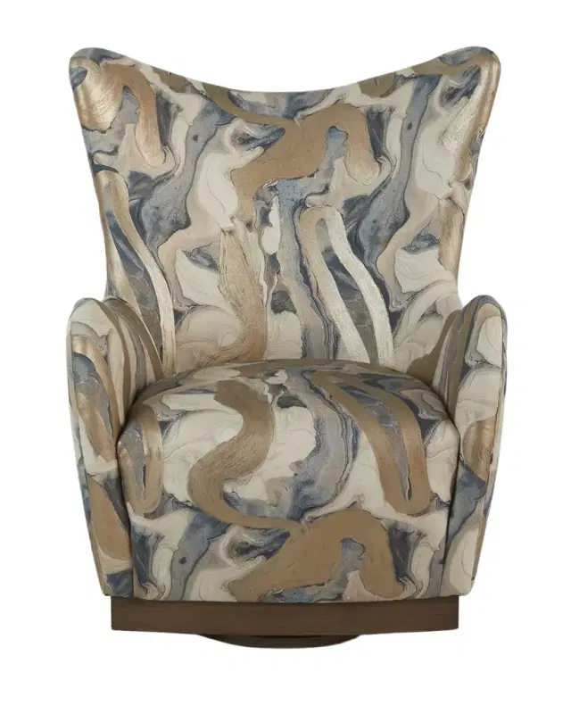Massoud Noor Swivel Wing Chair