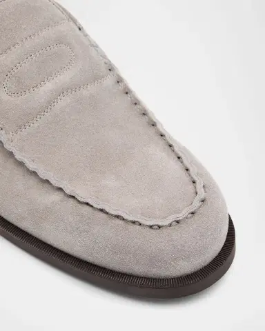 John Lobb Men 's Pace Soft Suede Penny Loafers | Thumbnail 2