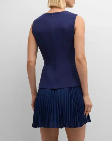 Milly Haddy Sleeveless Pleated Mini Dress | Thumbnail 6