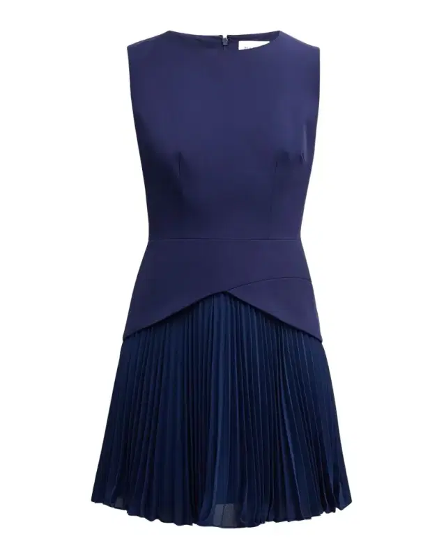 Milly Haddy Sleeveless Pleated Mini Dress