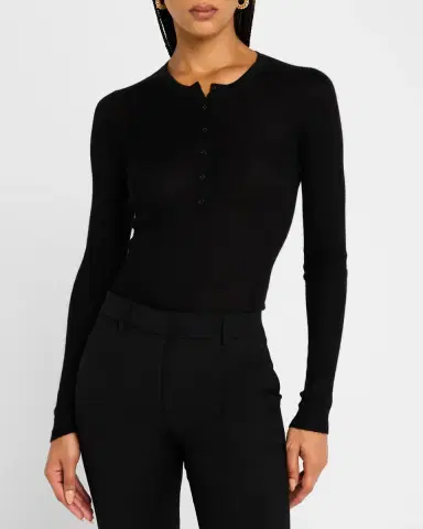 Gabriela Hearst Julian Cashmere Henley Sweater | Thumbnail 3