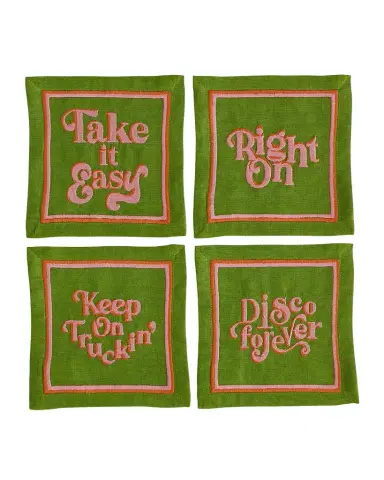 Jonathan Adler Deep Thoughts Cocktail Napkins, Set of 4 | Thumbnail 1