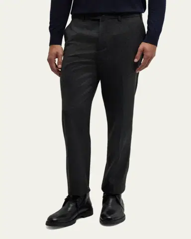 Loro Piana Men's Carlo Cashmere Flannel Trousers | Thumbnail 12