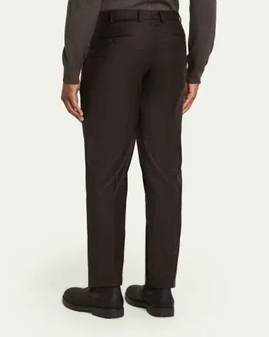 Loro Piana Men's Carlo Cashmere Flannel Trousers | Thumbnail 15
