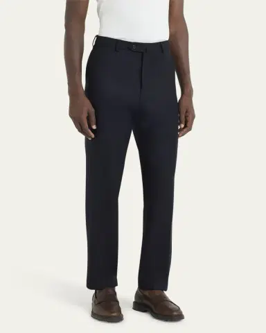 Loro Piana Men's Carlo Cashmere Flannel Trousers | Thumbnail 8