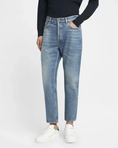 Golden Goose Men's Happy Stonewash Straight-Leg Ankle Jeans | Thumbnail 4