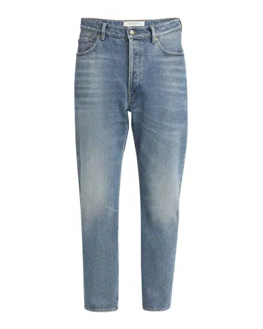 Golden Goose Men's Happy Stonewash Straight-Leg Ankle Jeans | Thumbnail 1