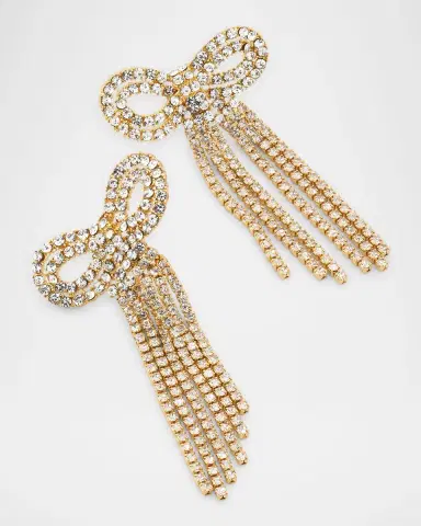 BaubleBar Nicci Gold-Plated Crystal Bow Earrings | Thumbnail 3