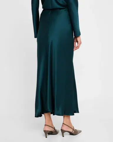 Giorgio Armani Silk Center-Pleat Midi Skirt | Thumbnail 2 Giorgio Armani Silk Center-Pleat Midi Skirt | Thumbnail 2