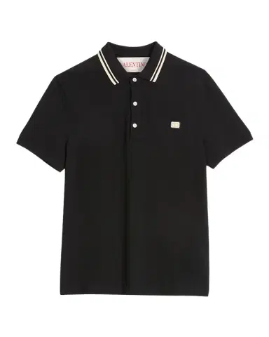 Valentino Garavani Men's VLogo Pique Polo Shirt | Thumbnail 1