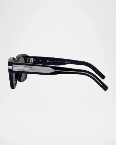 Givenchy Men's GV One Acetate and Nylon Rectangle Sunglasses | Thumbnail 3 Givenchy Men's GV One Acetate and Nylon Rectangle Sunglasses | Thumbnail 3