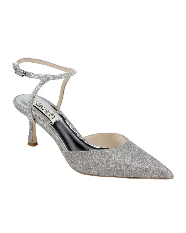 Autumn Silk Strass Ankle-Strap Pumps