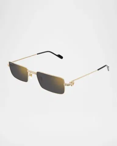 Cartier Men 's Metal Rectangle Sunglasses | Thumbnail 2