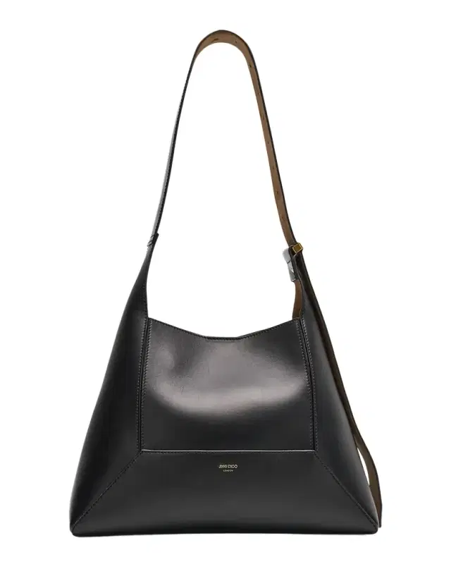Jimmy Choo Medium Diamond Black Leather Hobo Bag