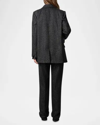 Zadig & Voltaire Pistol Shimmer Tweed Trousers | Thumbnail 3