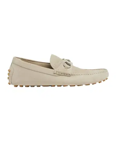 Gucci Men's Byorn Guccisima Suede Bit Loafers | Thumbnail 1
