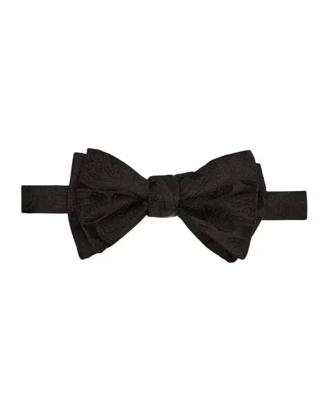 Men's Tonal Paisley Silk Bow Tie
