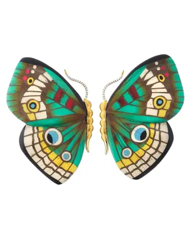 Silvia Furmanovich Butterfly Marquetry Earrings with Diamonds and Kyanite | Thumbnail 1