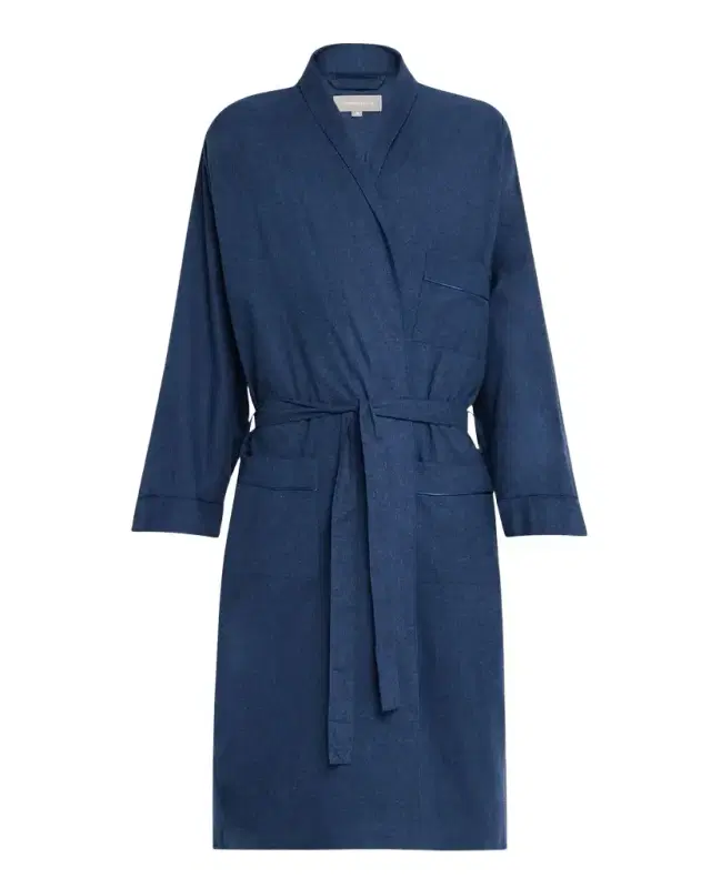 Neiman Marcus Men 's Brushed Flannel Robe