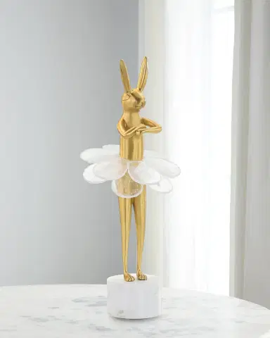 John-Richard Collection Ballerina Bunny Sculpture on Marble Base I | Thumbnail 1 John-Richard Collection Ballerina Bunny Sculpture on Marble Base I | Thumbnail 1