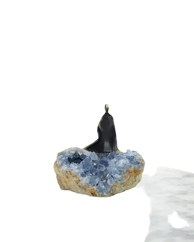 Cloaked Figure Sculpture on Kyanite II