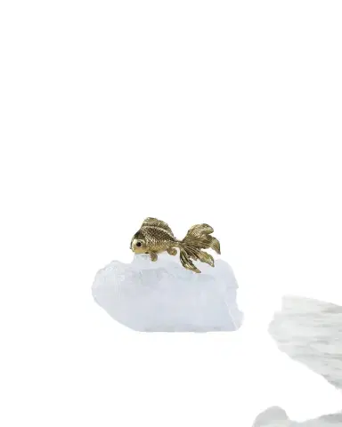 John-Richard Collection Fantail Goldfish Sculpture on Selenite III | Thumbnail 1 John-Richard Collection Fantail Goldfish Sculpture on Selenite III | Thumbnail 1