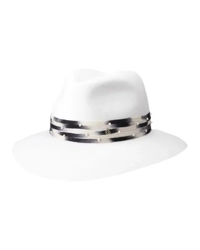 Henrietta Felt Fedora With Pearly Tie-Dye Band