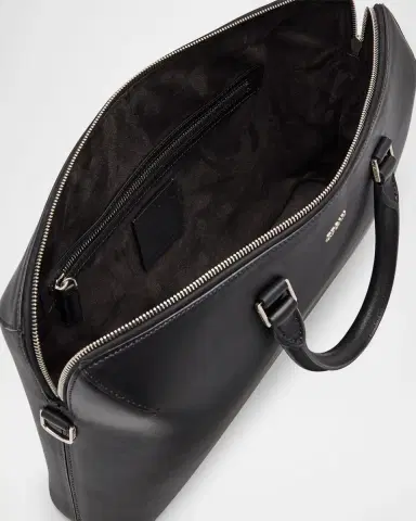 ZEGNA Men 's Leather Business Briefcase | Thumbnail 4