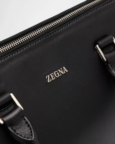 ZEGNA Men 's Leather Business Briefcase | Thumbnail 6