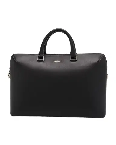 ZEGNA Men 's Leather Business Briefcase | Thumbnail 1