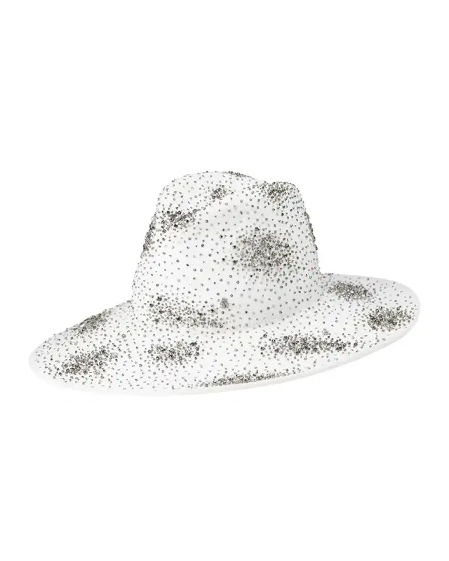 Neva Snowflake Embellished Fedora