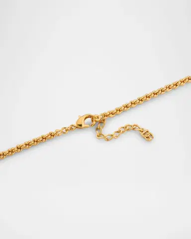 Dolce & Gabbana Embellished DG Logo Heart Pendant Necklace | Thumbnail 4