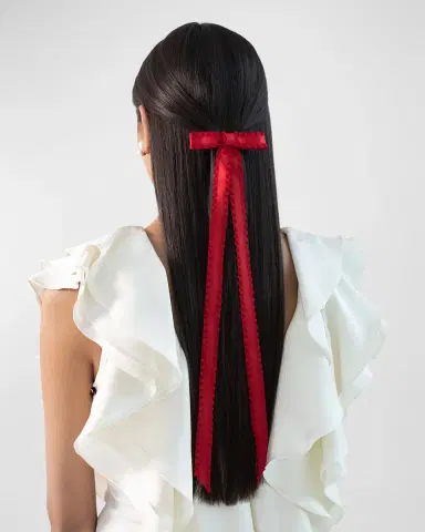Jennifer Behr Mabel Pleated Bow Barrette | Thumbnail 2