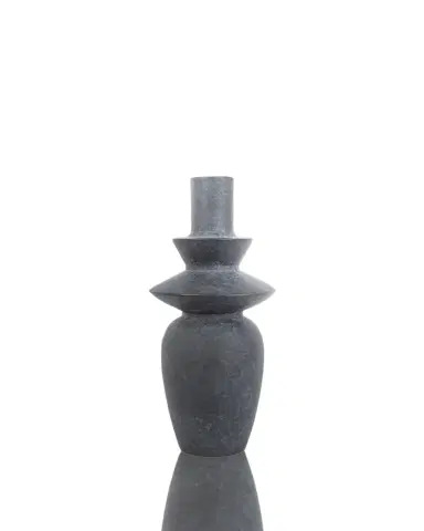 Surya Yagya 14" Ceramic Vase, Black | Thumbnail 1 Surya Yagya 14" Ceramic Vase, Black | Thumbnail 1