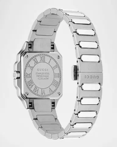 Gucci Stainless Steel G-Flat 24mm Bracelet Watch with Diamonds | Thumbnail 3